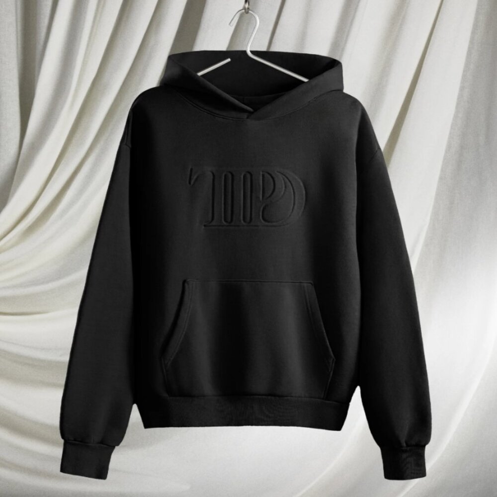 Taylor Swift Black TTPD Hoodie - Large